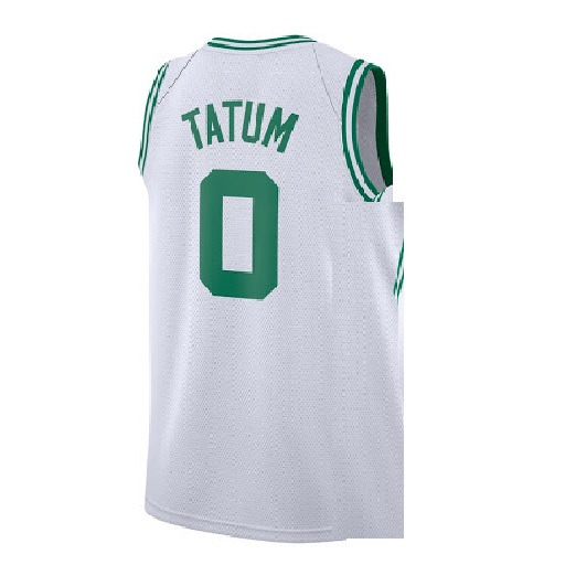 Jersey Jayson Tatum 0 Blanco Bordado 